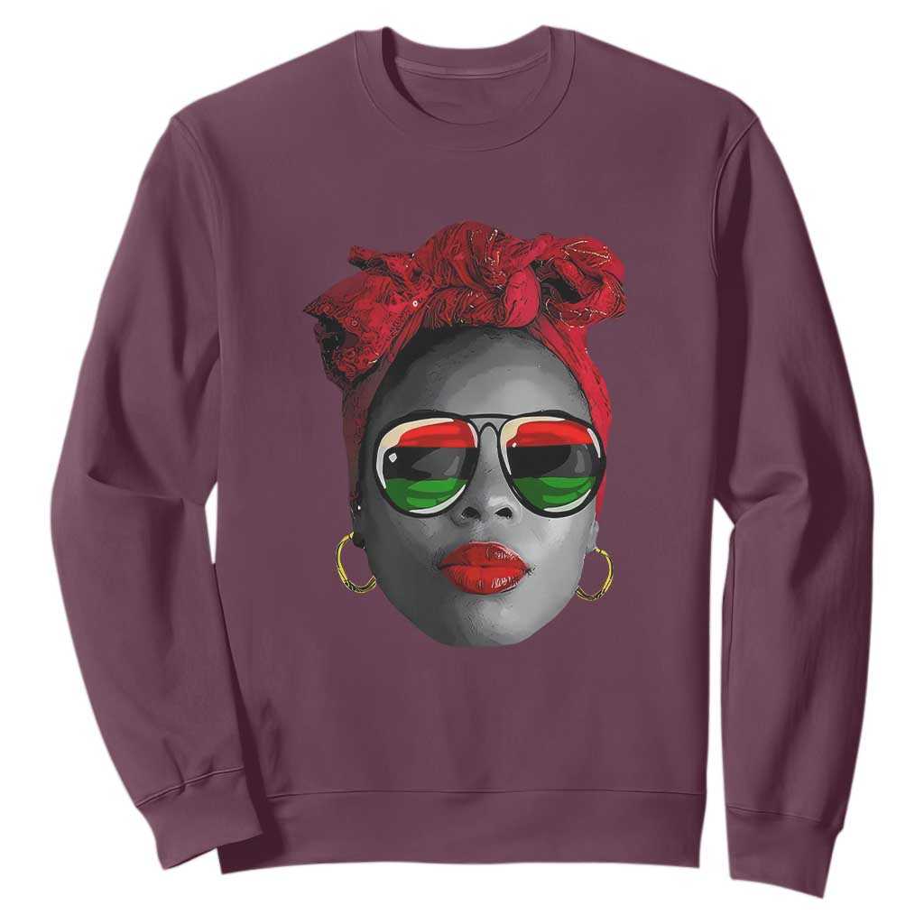 Black Queen Sweatshirt Dope Black Woman Pride BHM Juneteenth TS01