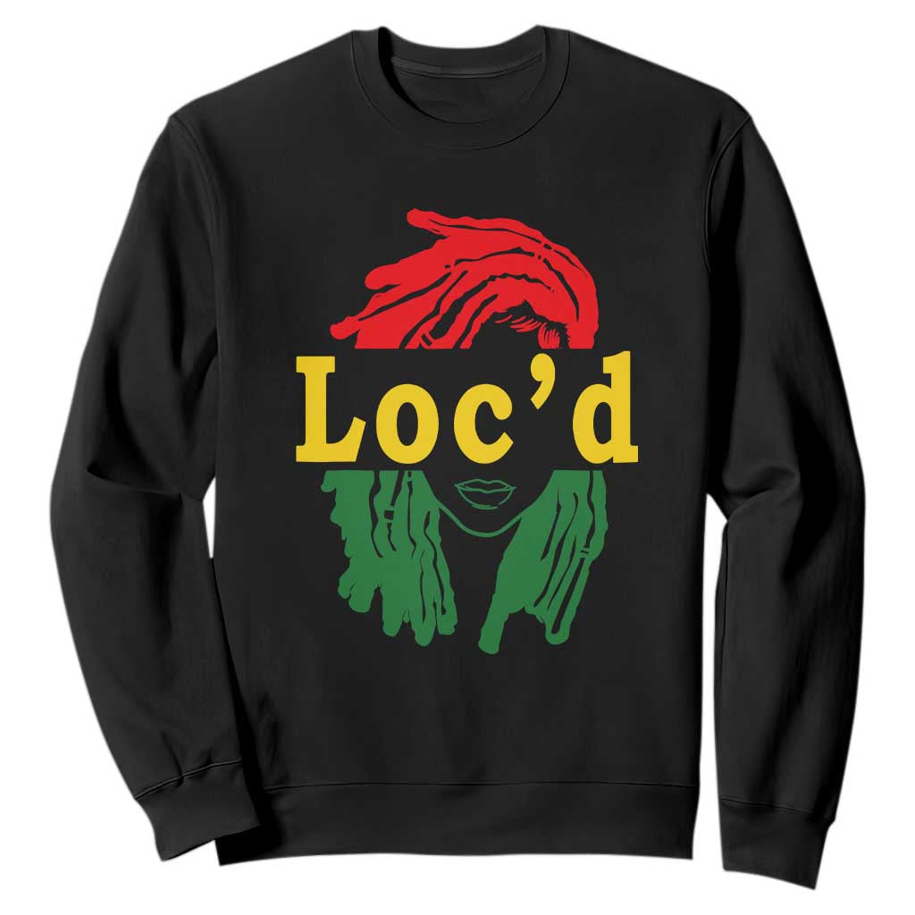 Locd Hair Girl Sweatshirt Black Woman Melanin Girl Juneteenth TS01