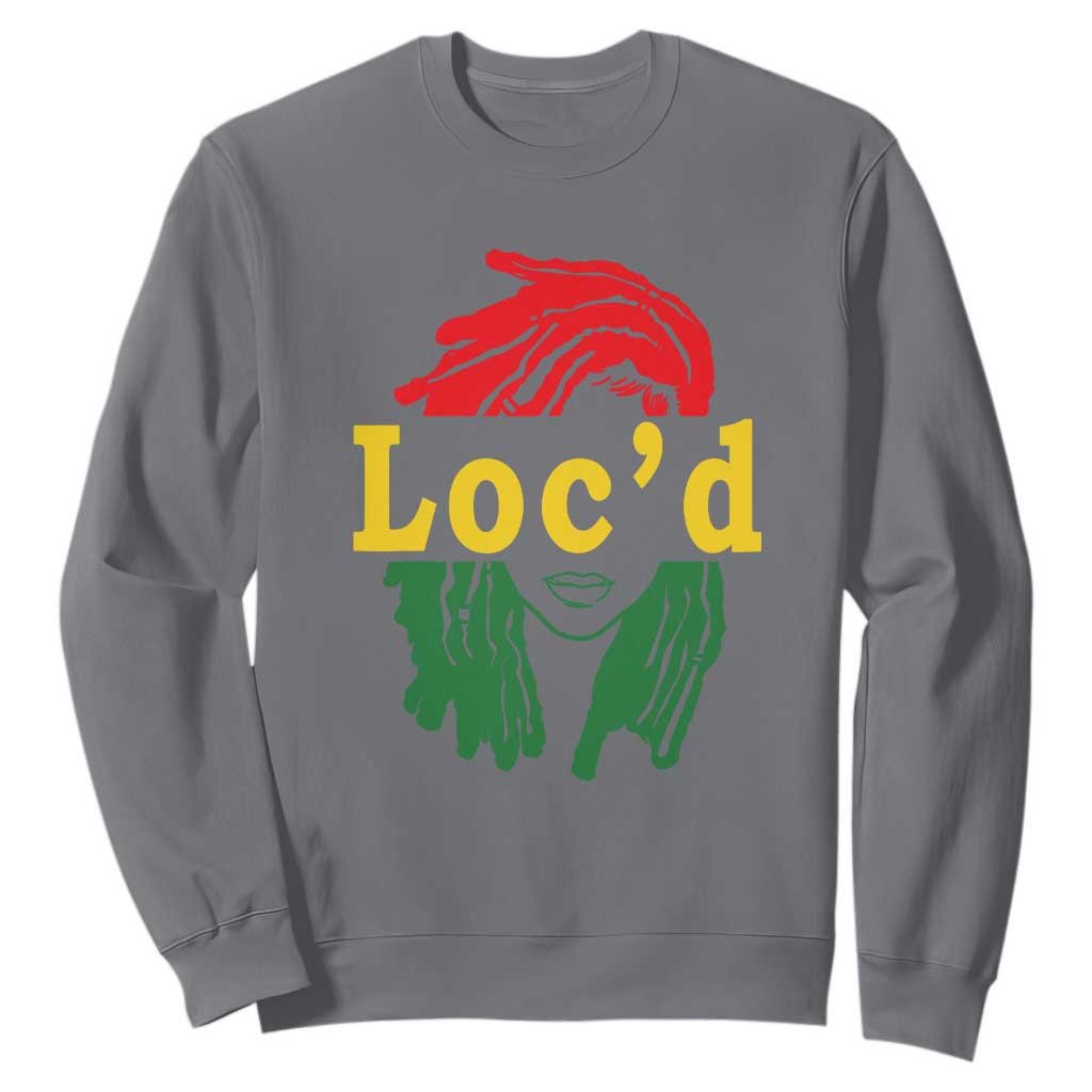 Locd Hair Girl Sweatshirt Black Woman Melanin Girl Juneteenth TS01