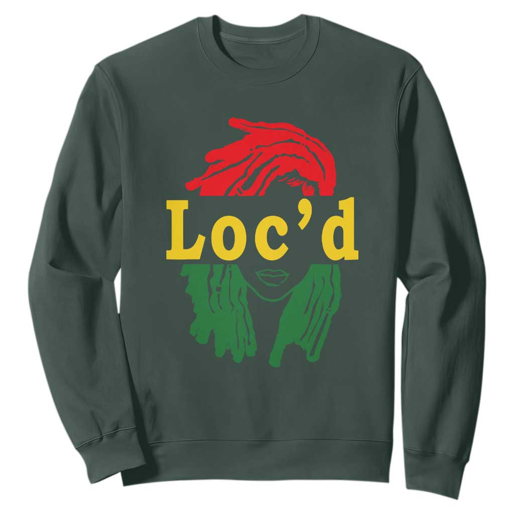 Locd Hair Girl Sweatshirt Black Woman Melanin Girl Juneteenth TS01