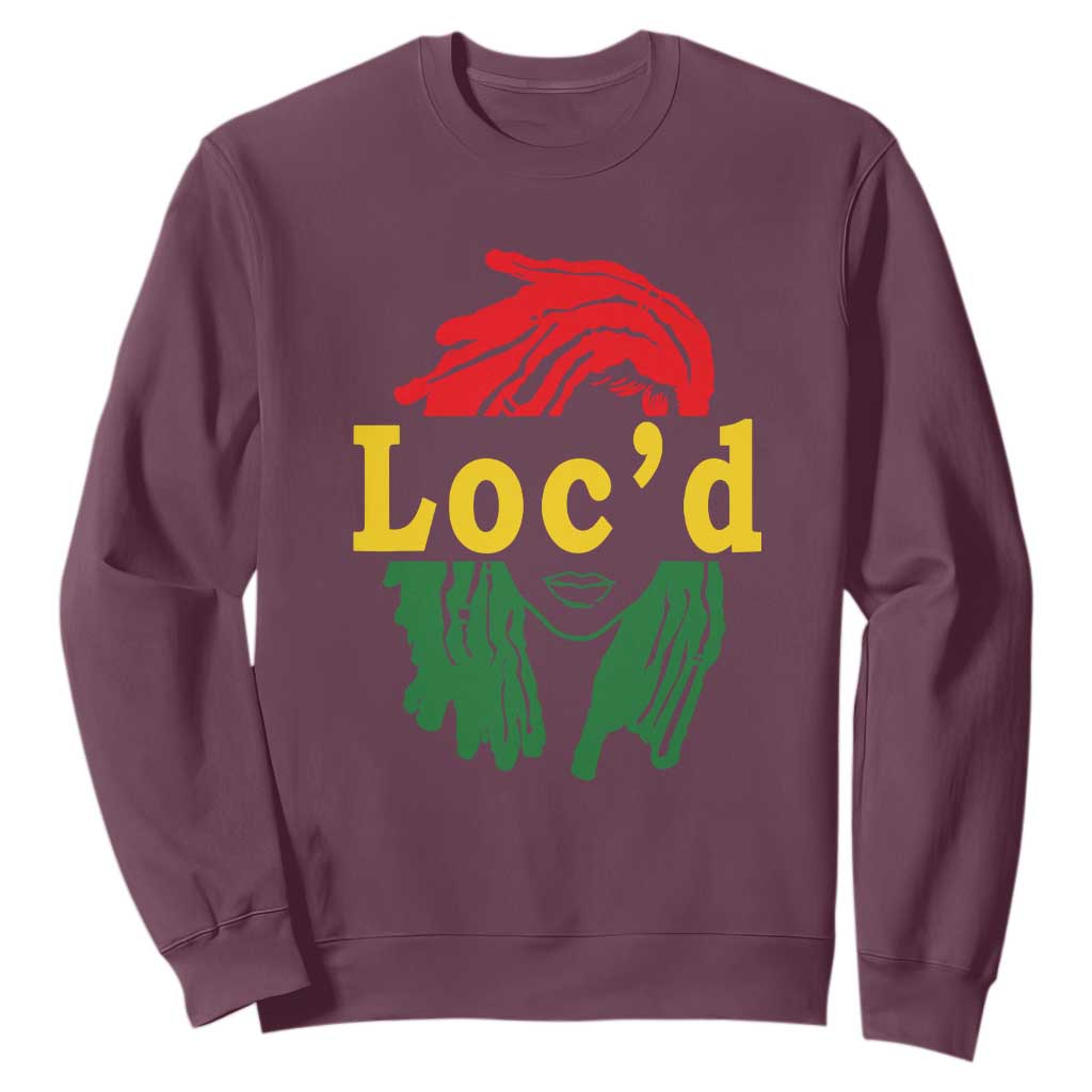 Locd Hair Girl Sweatshirt Black Woman Melanin Girl Juneteenth TS01
