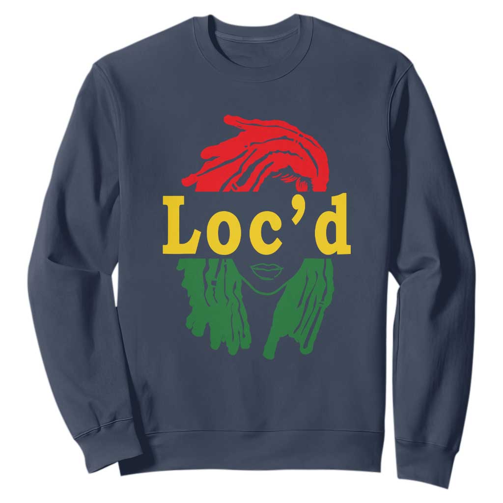 Locd Hair Girl Sweatshirt Black Woman Melanin Girl Juneteenth TS01