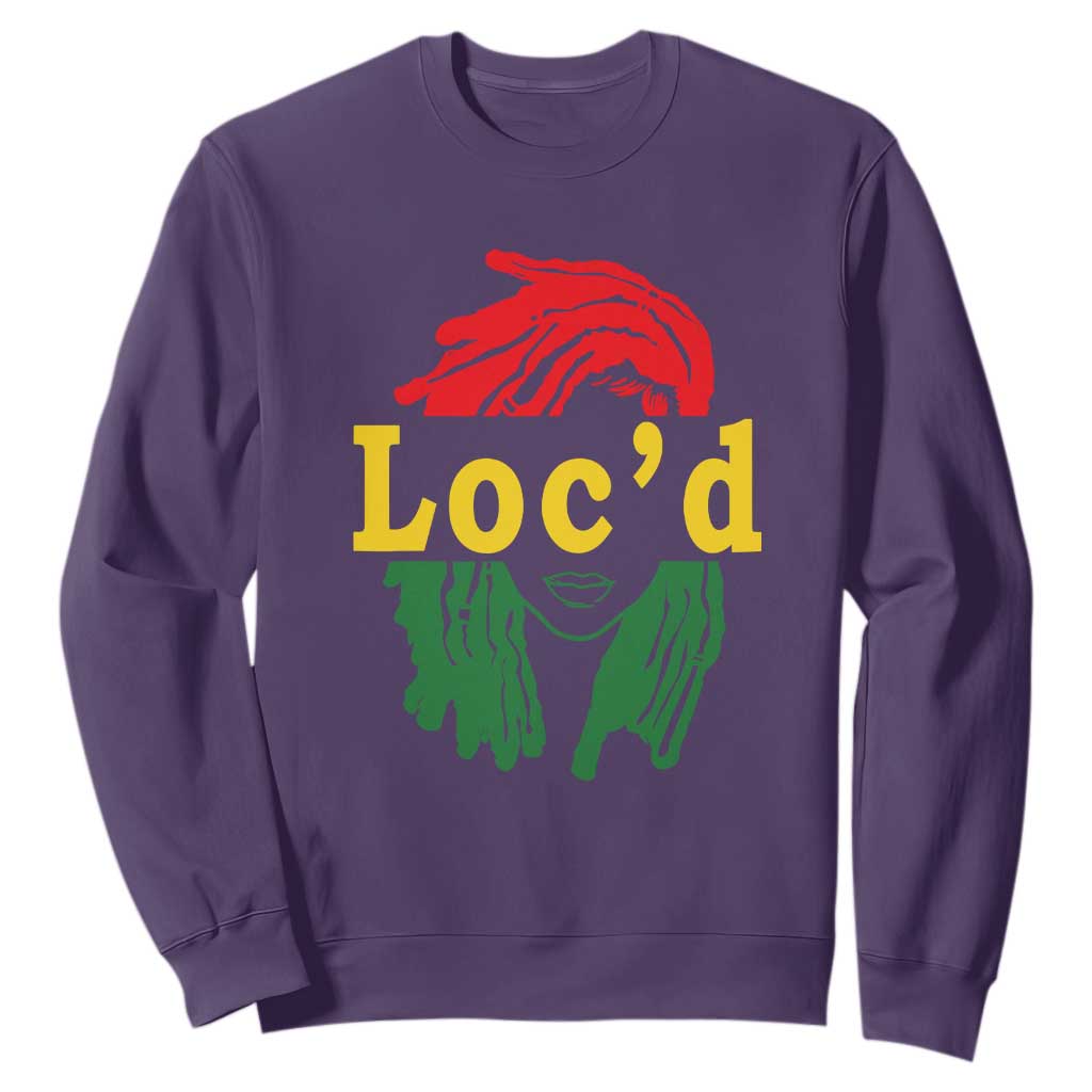 Locd Hair Girl Sweatshirt Black Woman Melanin Girl Juneteenth TS01