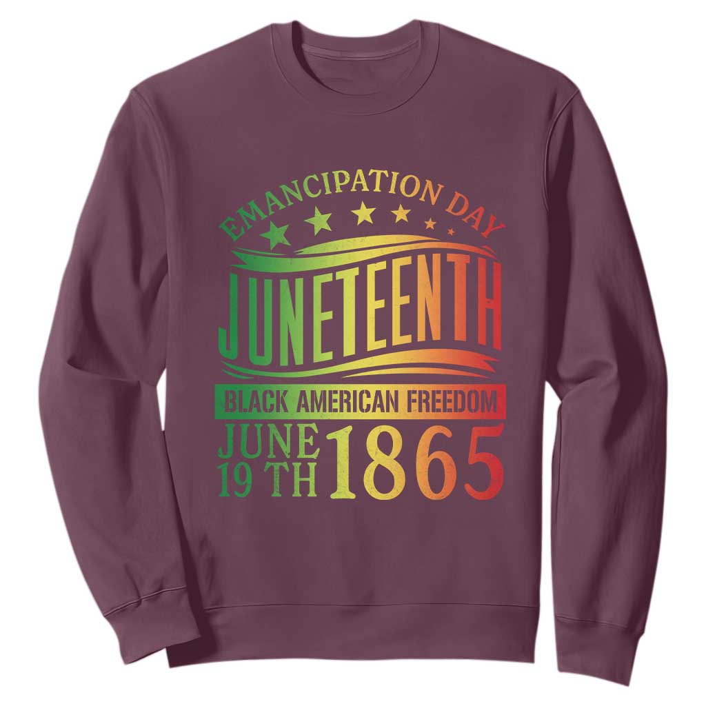 Emancipation Day Juneteenth Sweatshirt Celebrating Black Americna Freedom Since 1865 TS01