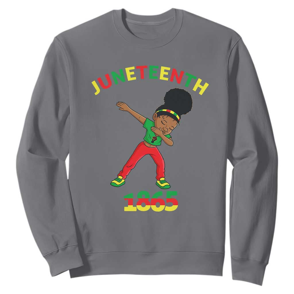 Funny Black History Sweatshirt Dabbing Black Princess Juneteenth 1865 TS01