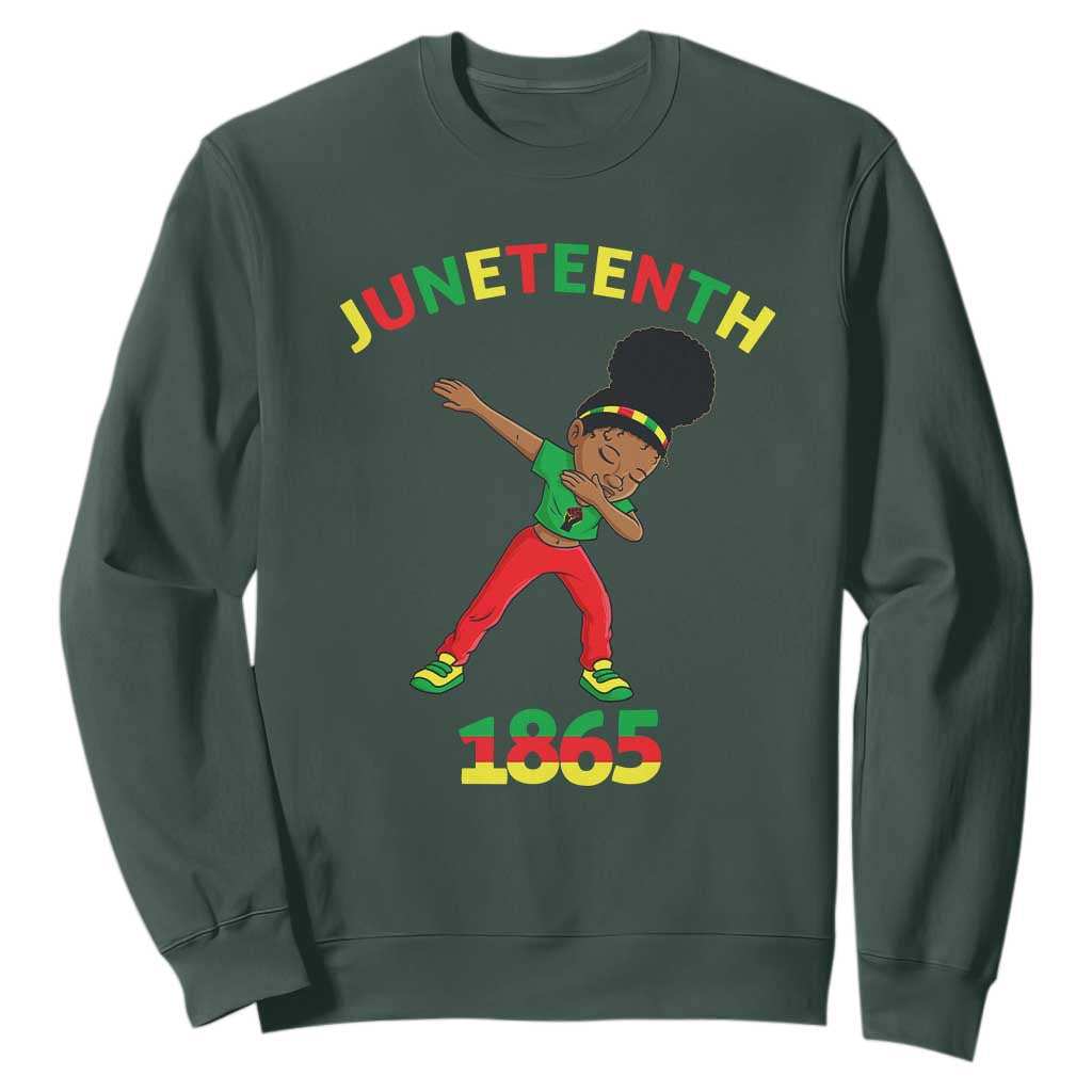 Funny Black History Sweatshirt Dabbing Black Princess Juneteenth 1865 TS01
