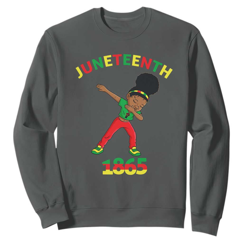Funny Black History Sweatshirt Dabbing Black Princess Juneteenth 1865 TS01