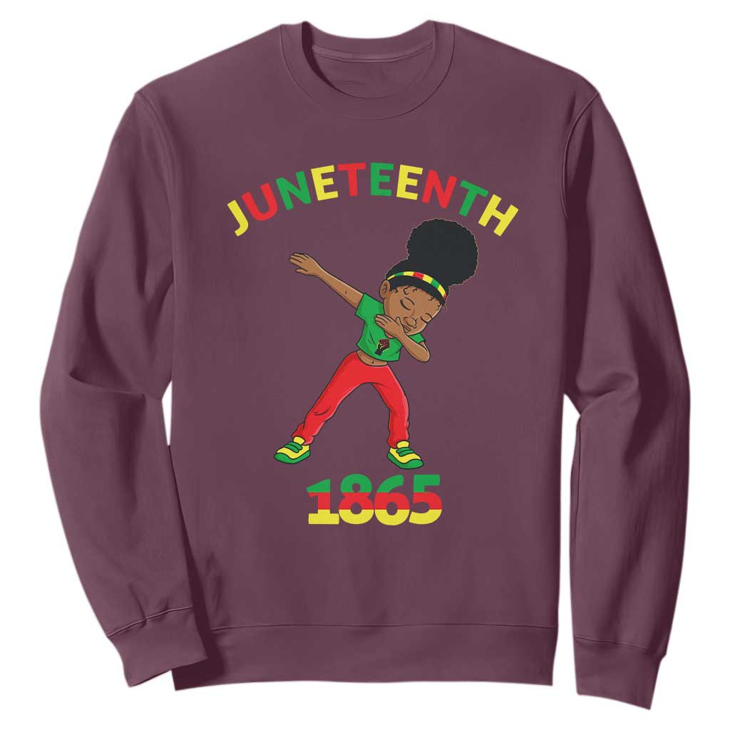 Funny Black History Sweatshirt Dabbing Black Princess Juneteenth 1865 TS01