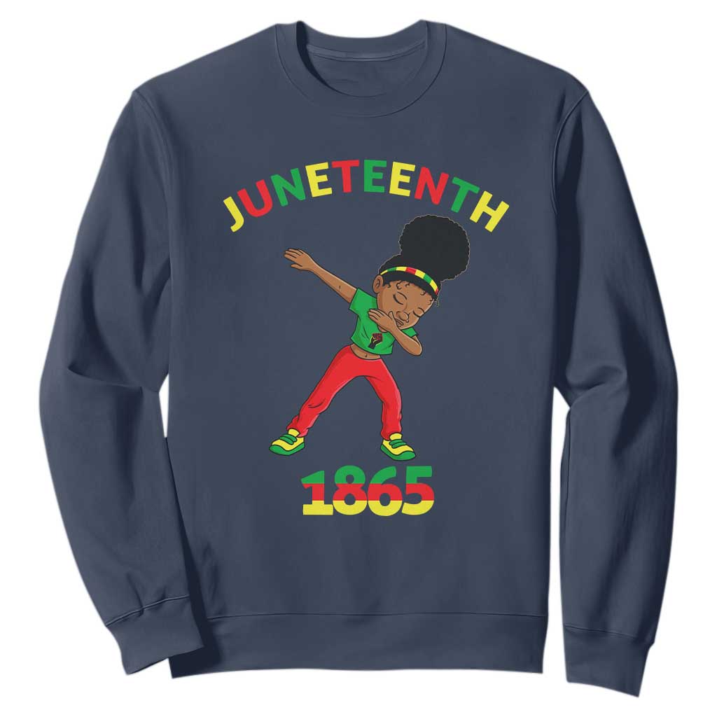 Funny Black History Sweatshirt Dabbing Black Princess Juneteenth 1865 TS01