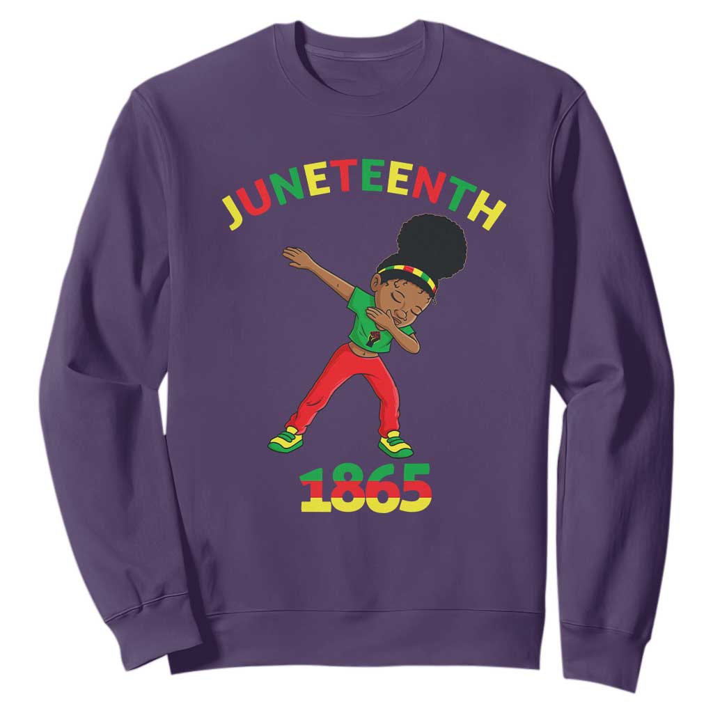 Funny Black History Sweatshirt Dabbing Black Princess Juneteenth 1865 TS01