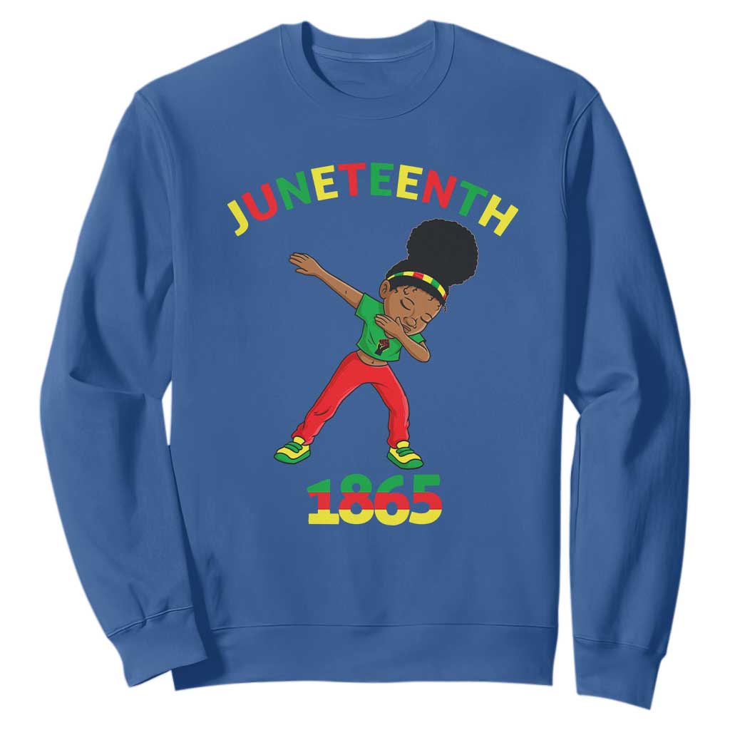 Funny Black History Sweatshirt Dabbing Black Princess Juneteenth 1865 TS01