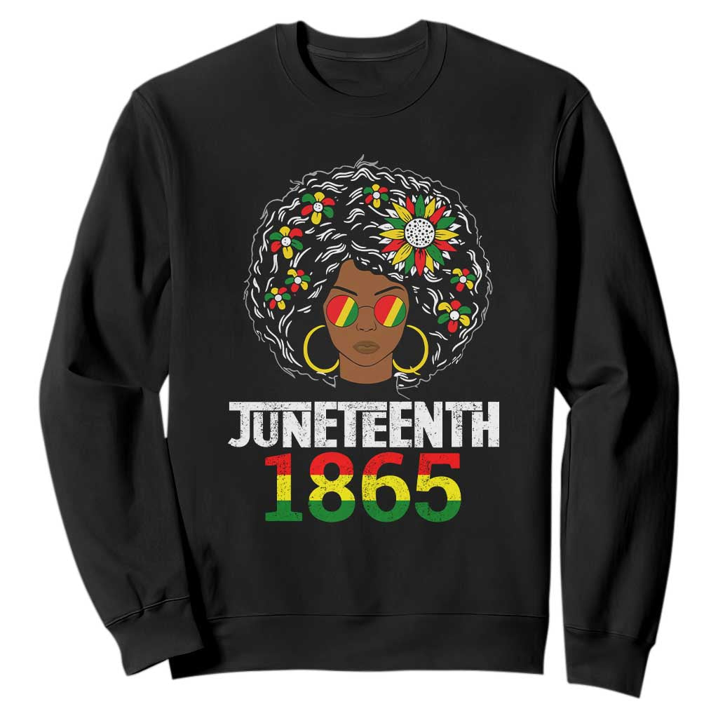 Afro Black Queen Juneteenth 1865 Sweatshirt TS01