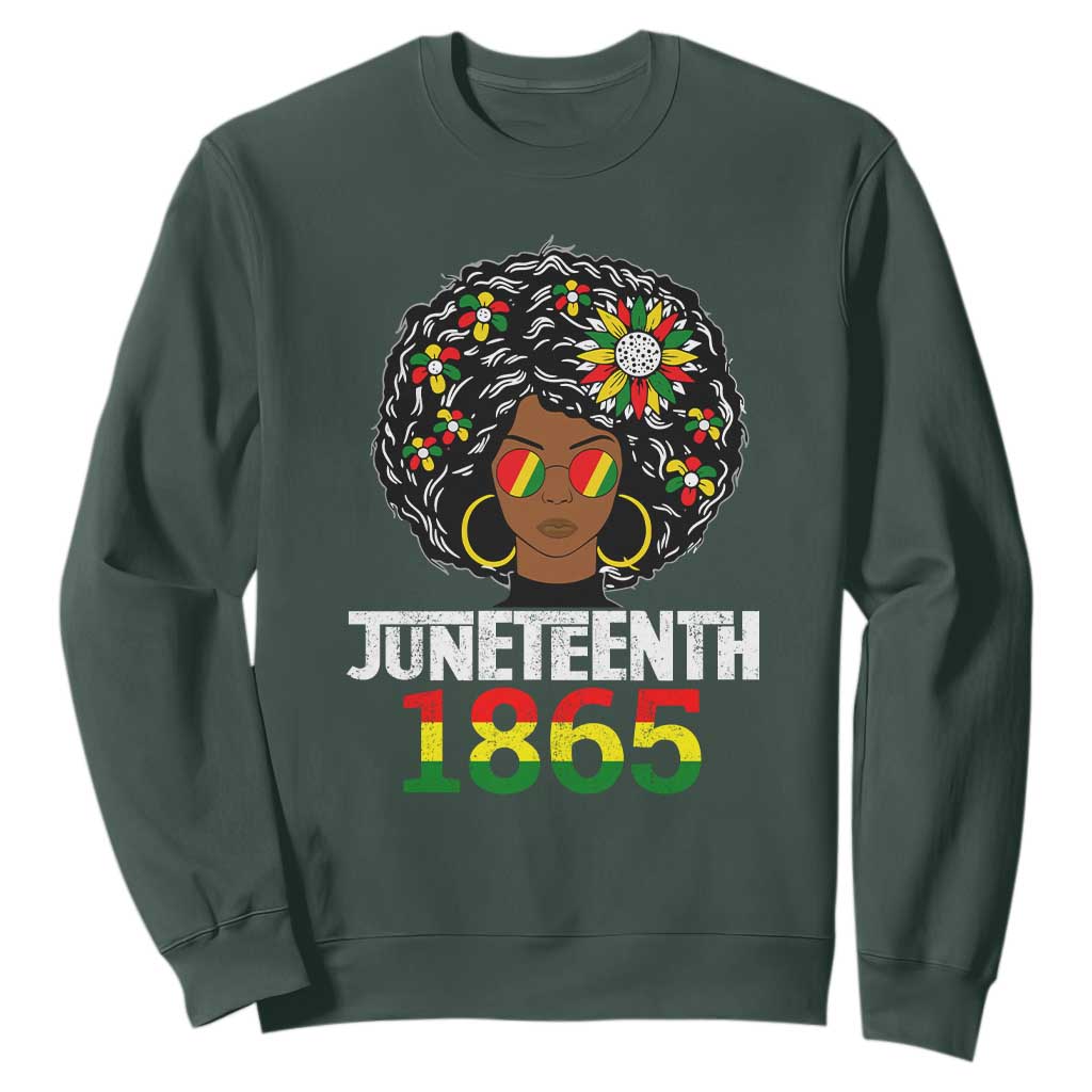 Afro Black Queen Juneteenth 1865 Sweatshirt TS01