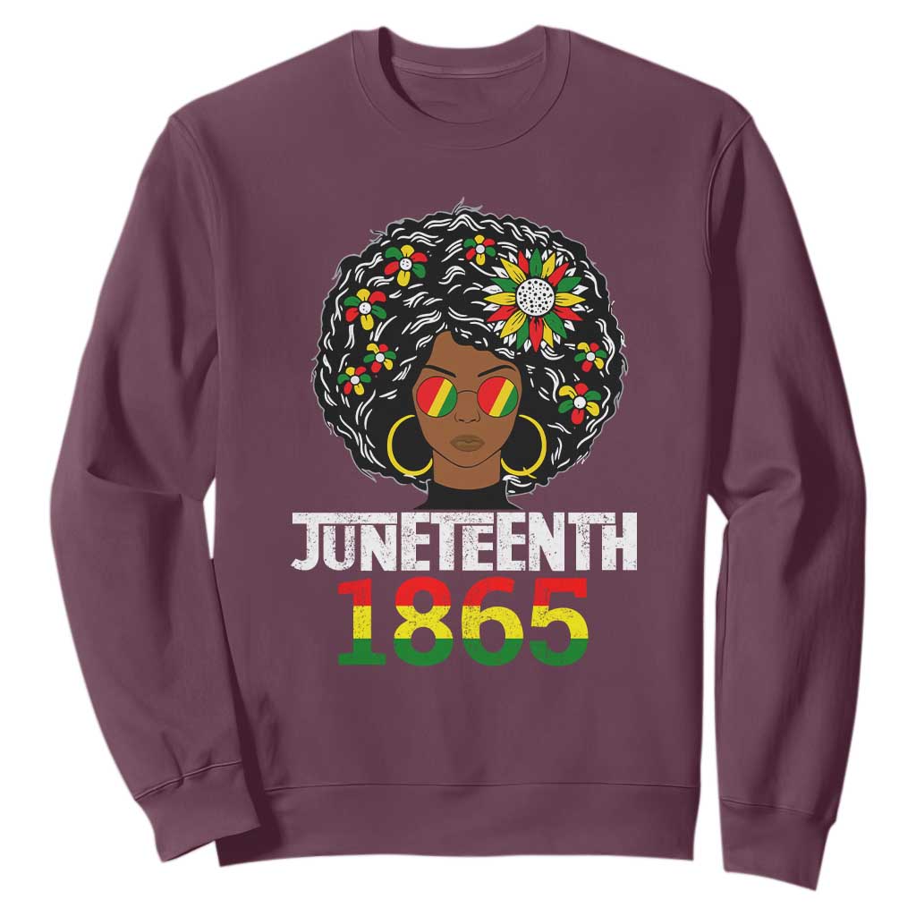 Afro Black Queen Juneteenth 1865 Sweatshirt TS01