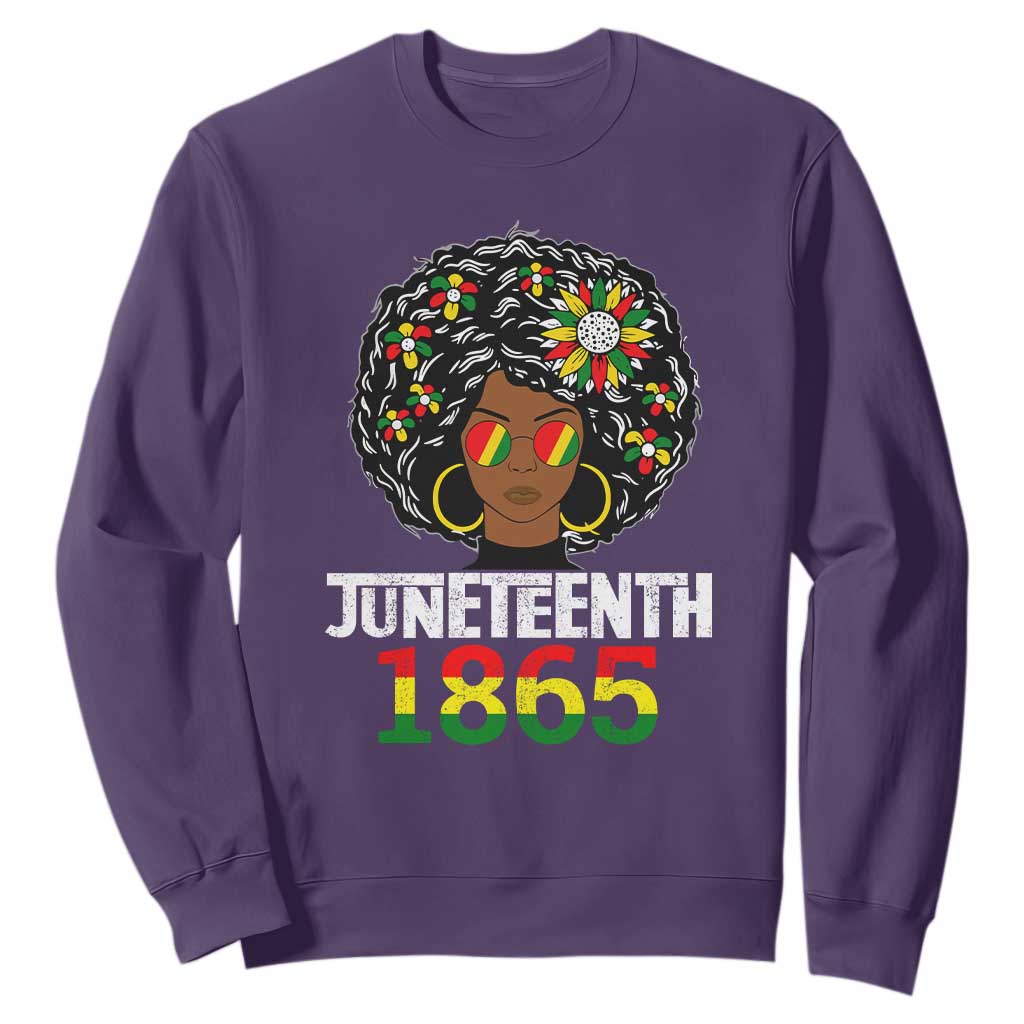 Afro Black Queen Juneteenth 1865 Sweatshirt TS01