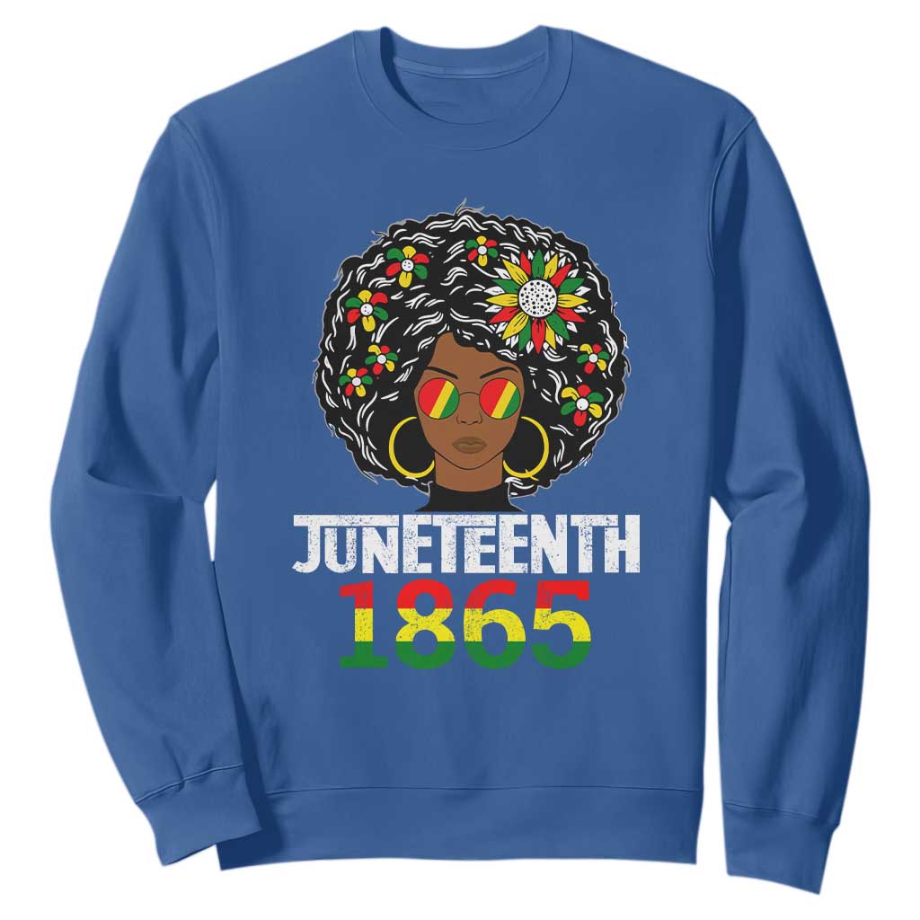 Afro Black Queen Juneteenth 1865 Sweatshirt TS01