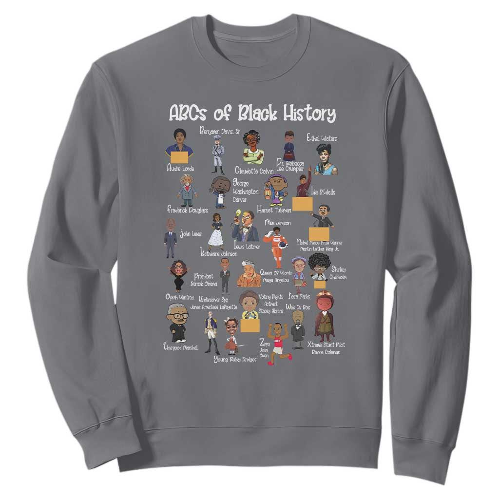 ABCs of Black History Pride Sweatshirt Juneteenth Black Freedom TS01