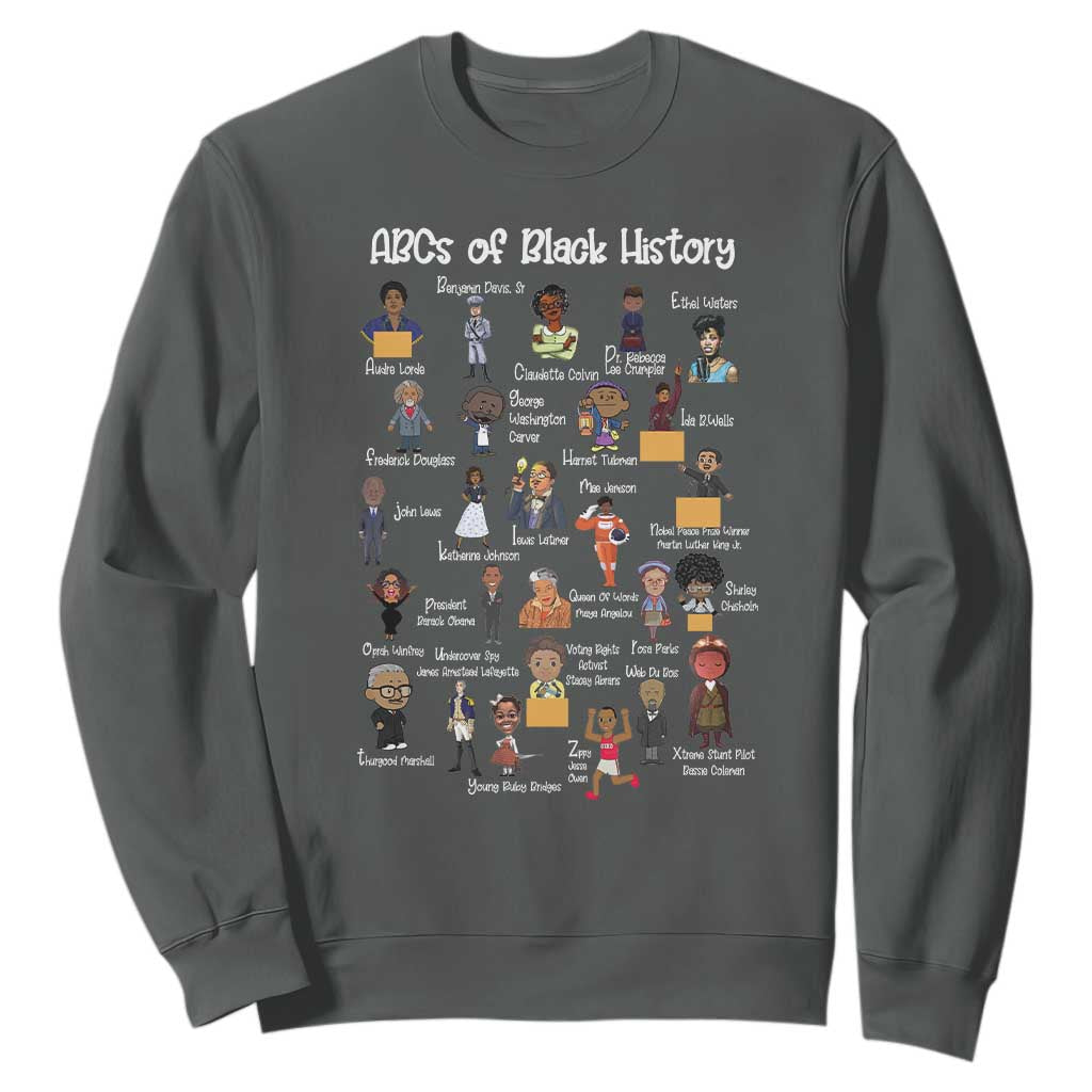 ABCs of Black History Pride Sweatshirt Juneteenth Black Freedom TS01