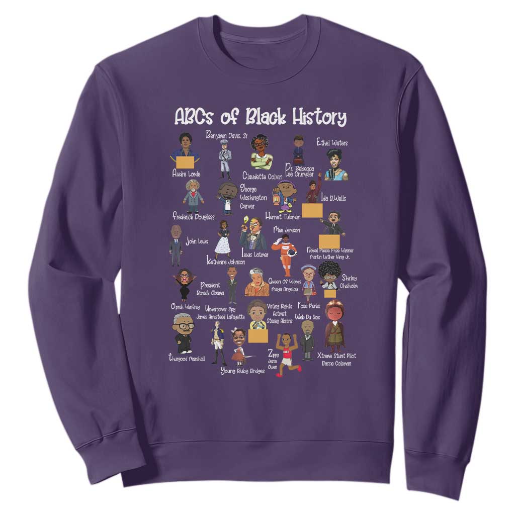 ABCs of Black History Pride Sweatshirt Juneteenth Black Freedom TS01