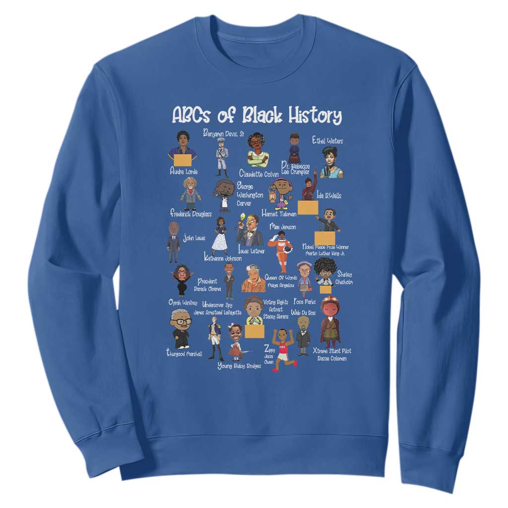 ABCs of Black History Pride Sweatshirt Juneteenth Black Freedom TS01