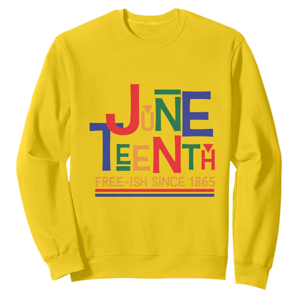 Free Ish Sweatshirt Juneteenth Celebration Since 1865 Retro TS01