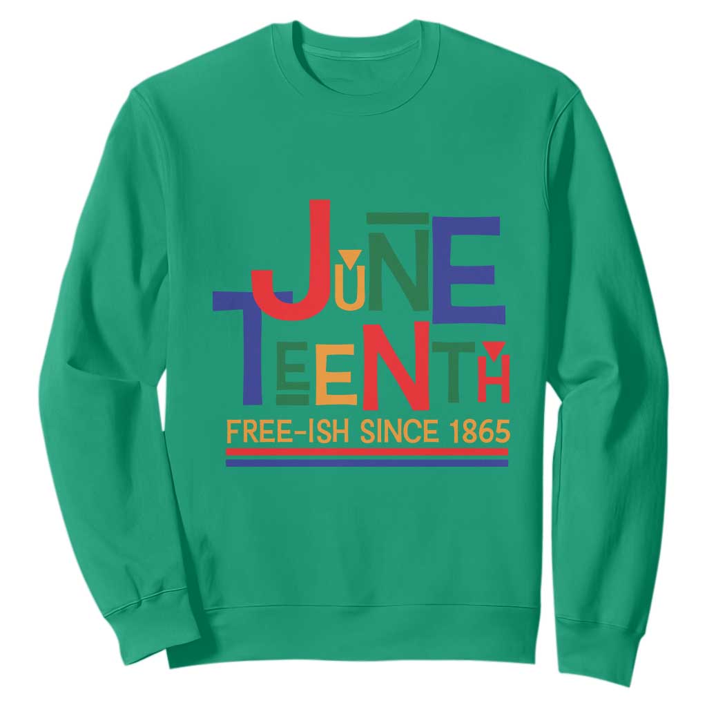 Free Ish Sweatshirt Juneteenth Celebration Since 1865 Retro TS01