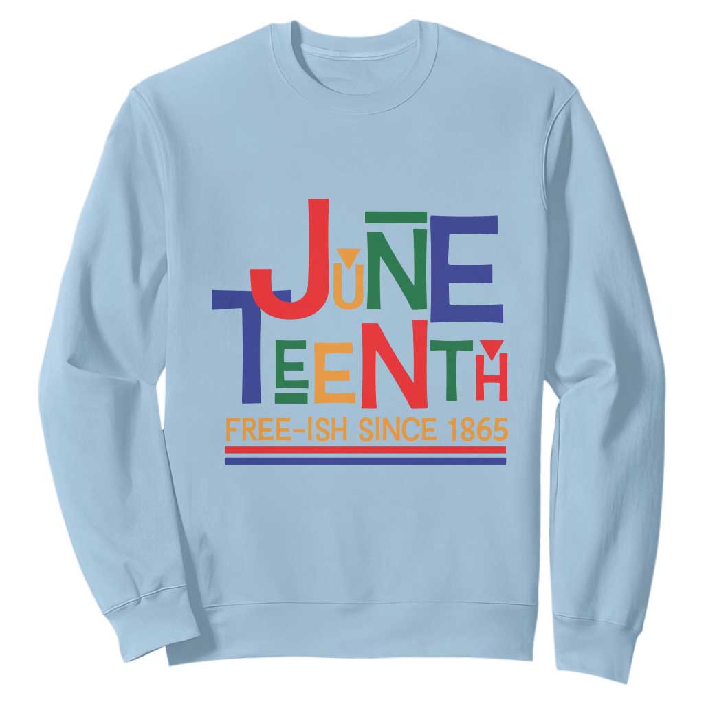 Free Ish Sweatshirt Juneteenth Celebration Since 1865 Retro TS01