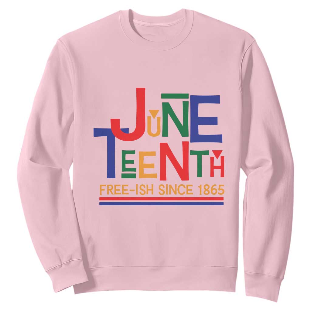 Free Ish Sweatshirt Juneteenth Celebration Since 1865 Retro TS01