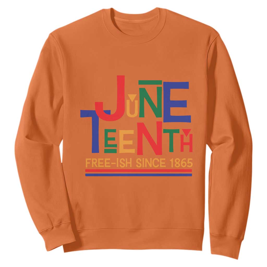 Free Ish Sweatshirt Juneteenth Celebration Since 1865 Retro TS01