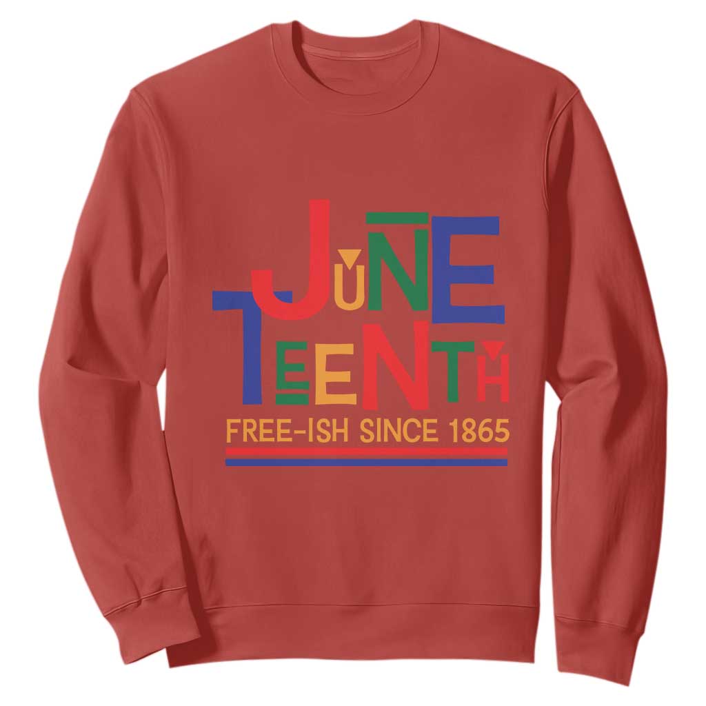 Free Ish Sweatshirt Juneteenth Celebration Since 1865 Retro TS01