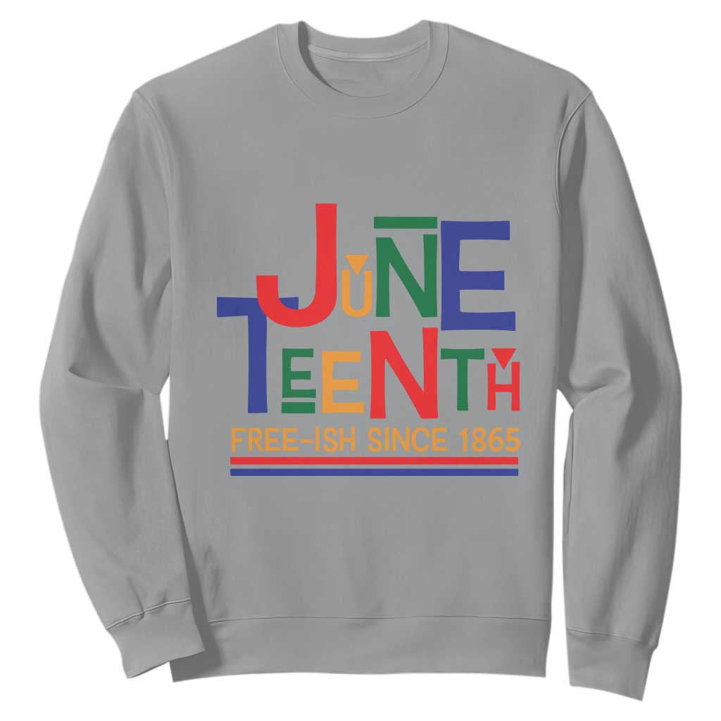 Free Ish Sweatshirt Juneteenth Celebration Since 1865 Retro TS01