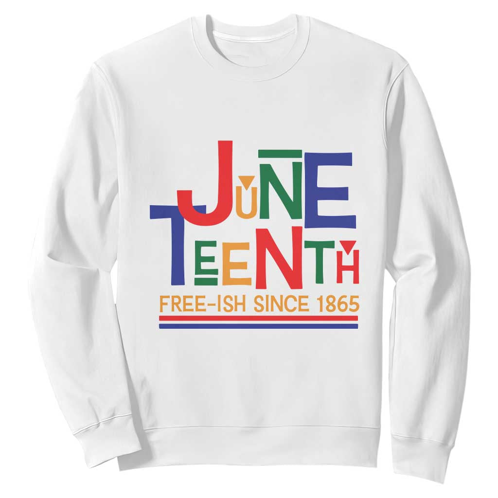 Free Ish Sweatshirt Juneteenth Celebration Since 1865 Retro TS01