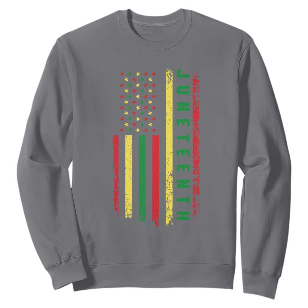 Juneteenth American Flag Sweatshirt Melanin Black Pride Pan African 1865 TS01