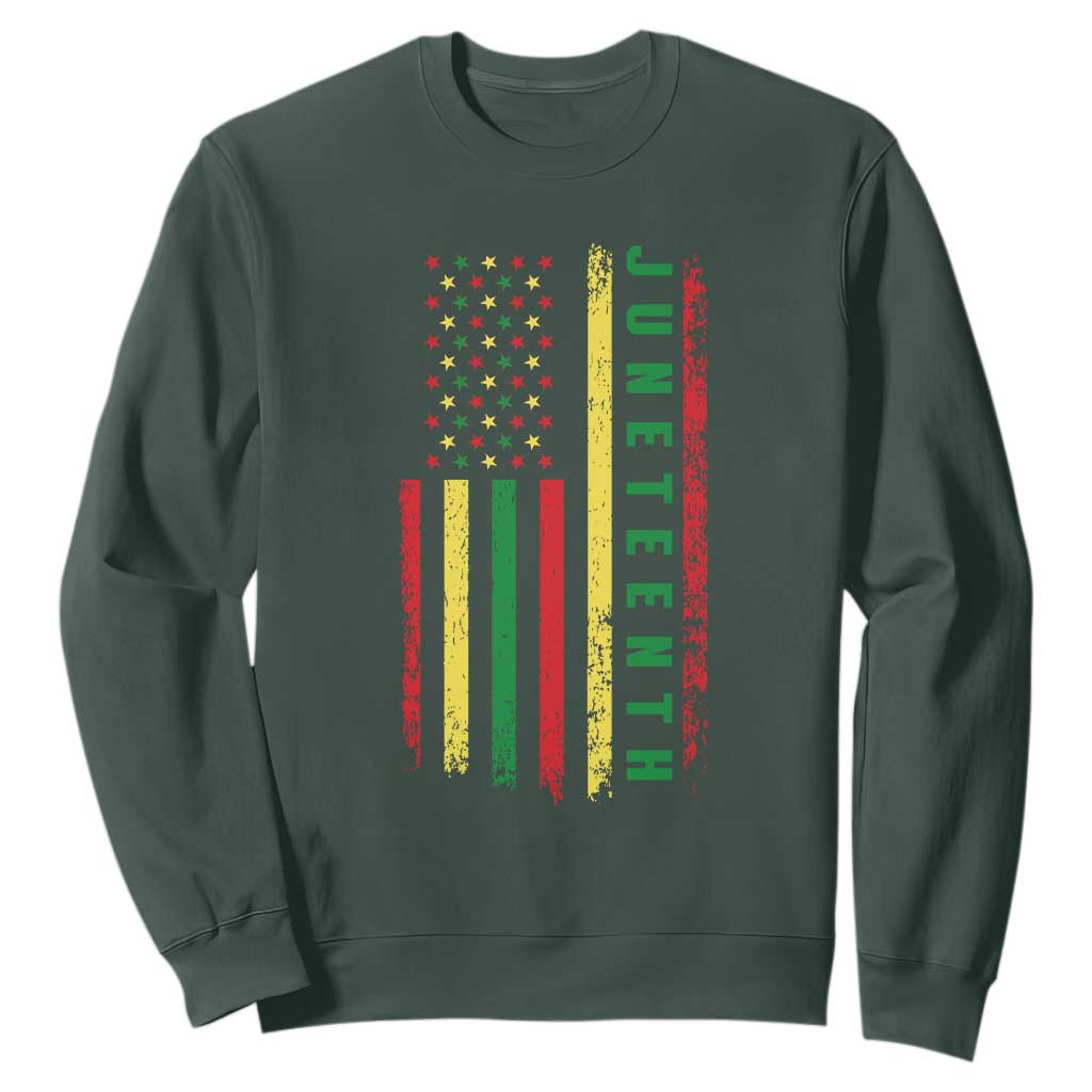 Juneteenth American Flag Sweatshirt Melanin Black Pride Pan African 1865 TS01