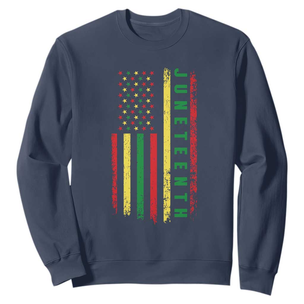 Juneteenth American Flag Sweatshirt Melanin Black Pride Pan African 1865 TS01