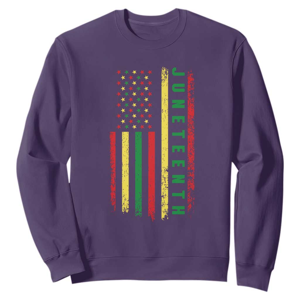Juneteenth American Flag Sweatshirt Melanin Black Pride Pan African 1865 TS01