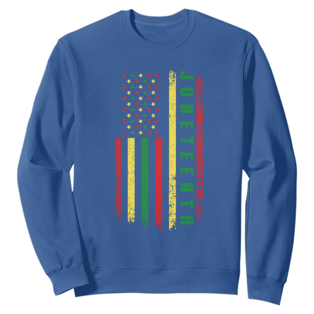 Juneteenth American Flag Sweatshirt Melanin Black Pride Pan African 1865 TS01