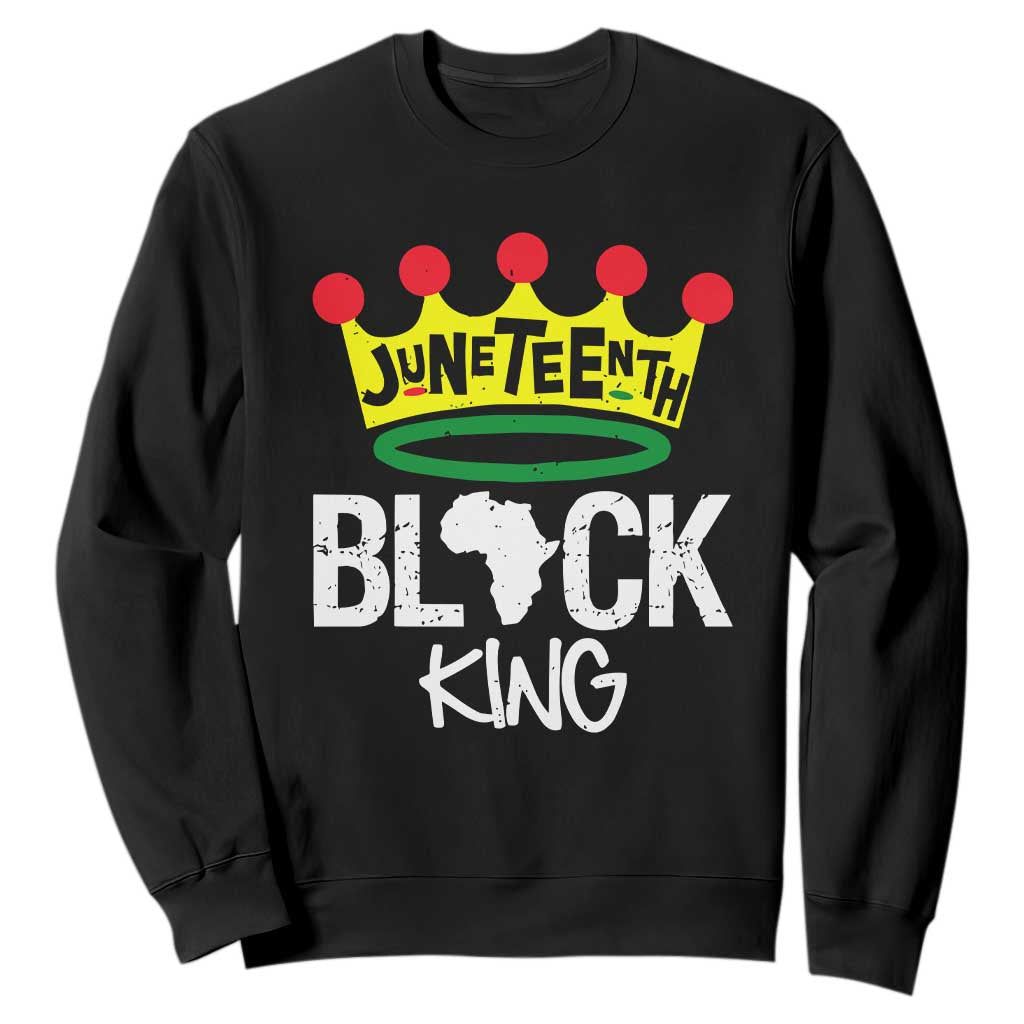 Juneteenth Black King Sweatshirt 1865 African Pride Black Power TS01
