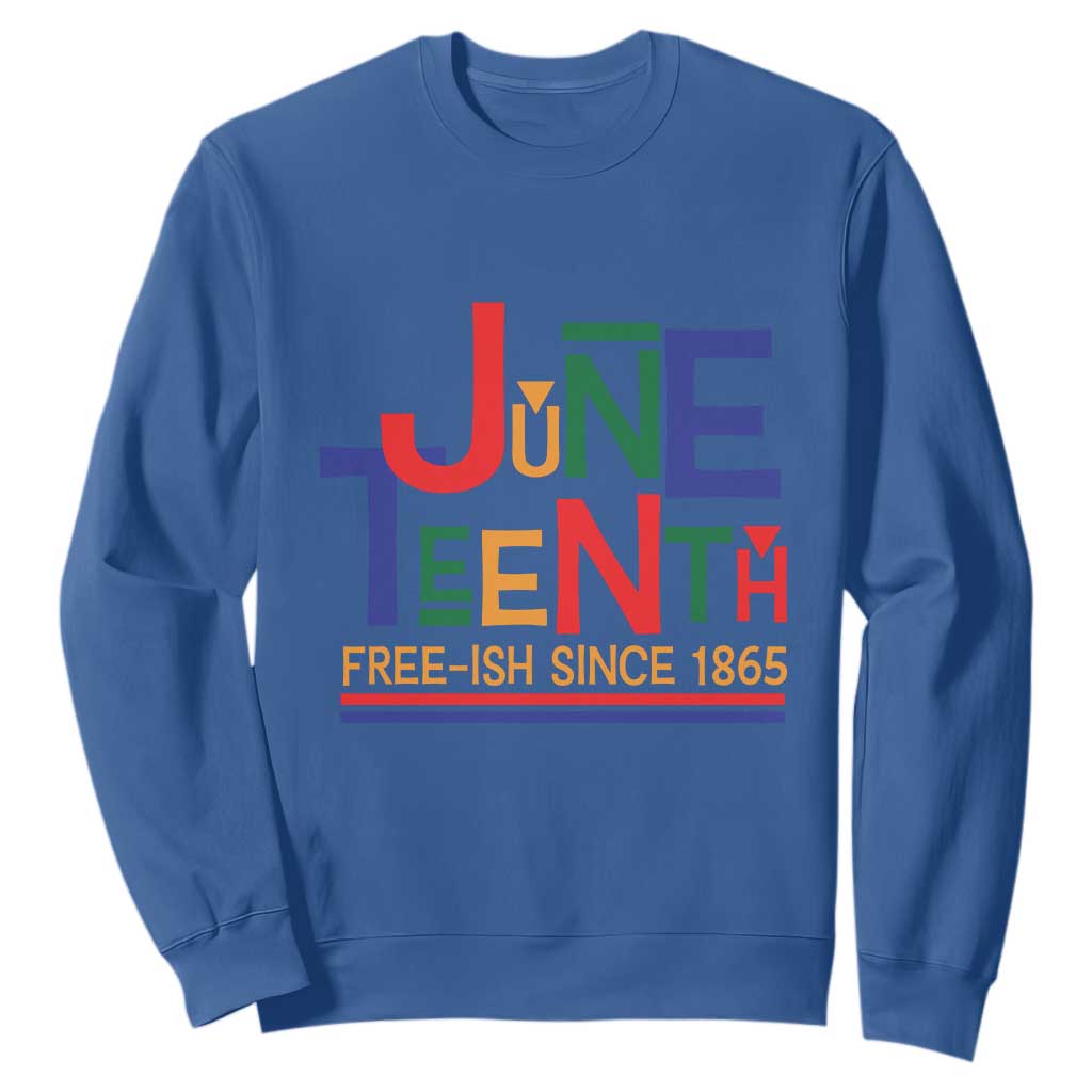 Free Ish Since 1865 Sweatshirt Juneteenth Celebration Retro TS01