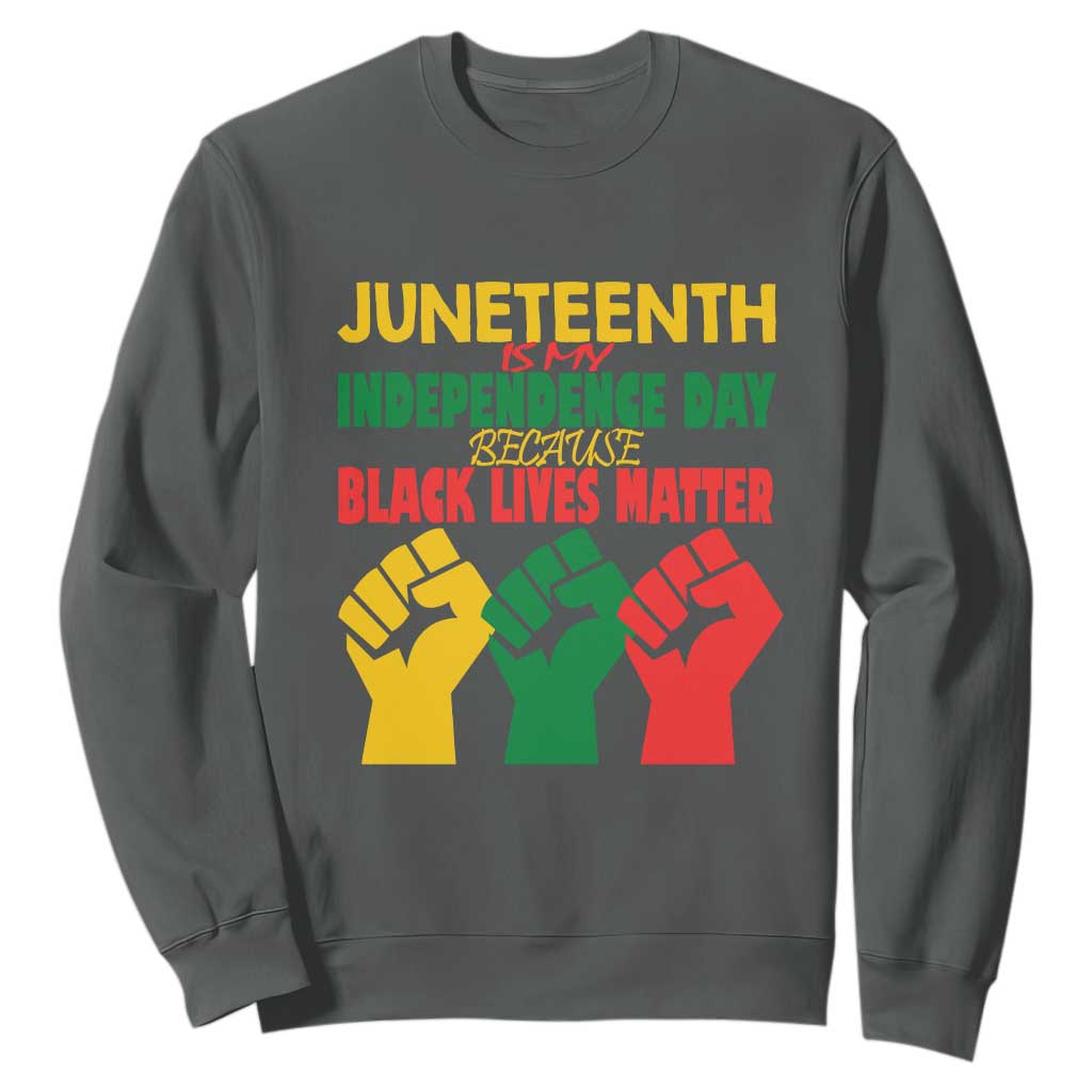 Juneteenth Is My Independence Day Sweatshirt Because BLM TS01