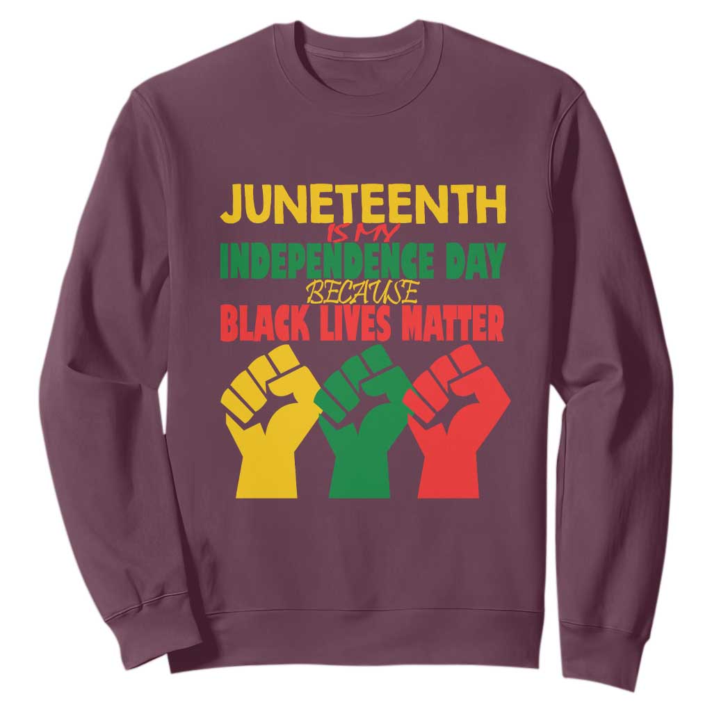 Juneteenth Is My Independence Day Sweatshirt Because BLM TS01