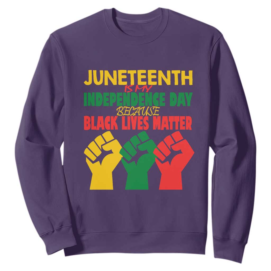 Juneteenth Is My Independence Day Sweatshirt Because BLM TS01