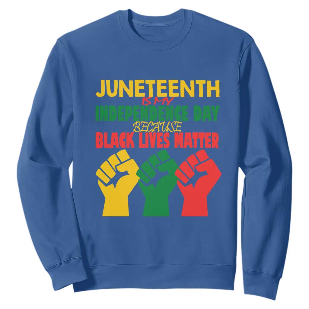 Juneteenth Is My Independence Day Sweatshirt Because BLM TS01