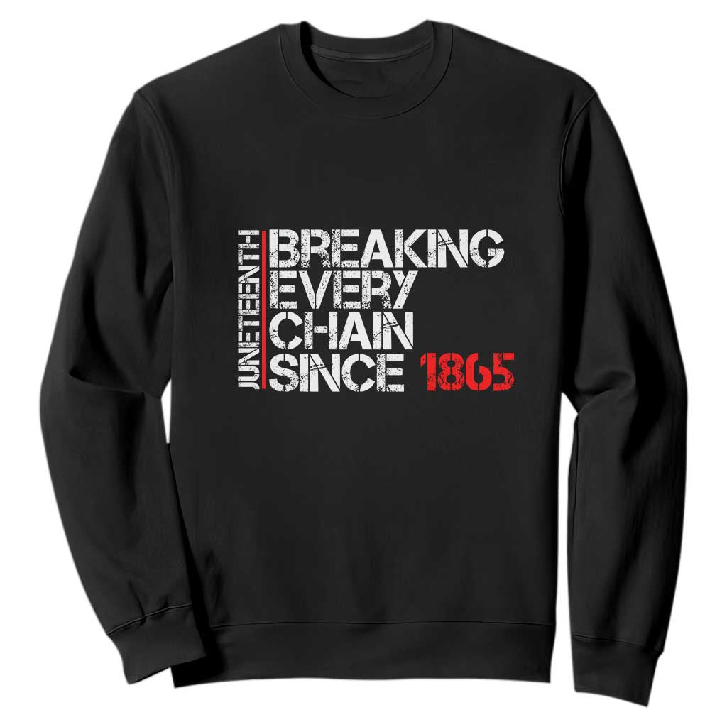 Juneteenth Breaking Every Chain Sweatshirt Since 1865 TS01