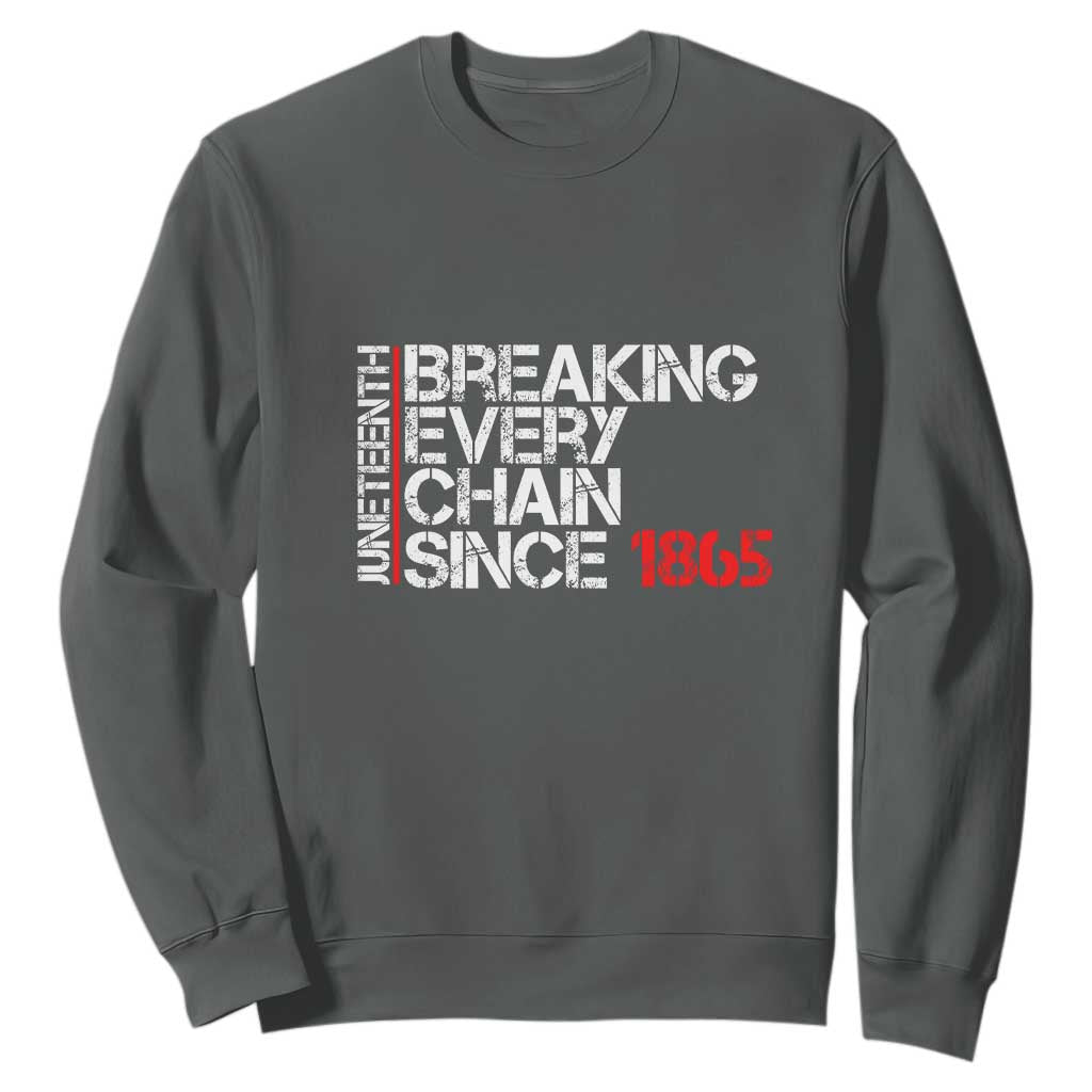 Juneteenth Breaking Every Chain Sweatshirt Since 1865 TS01