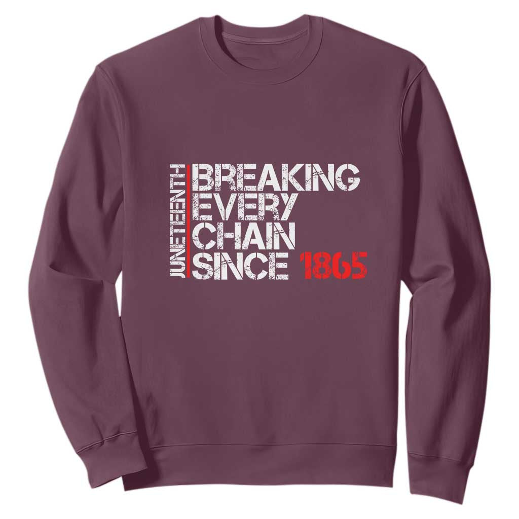 Juneteenth Breaking Every Chain Sweatshirt Since 1865 TS01