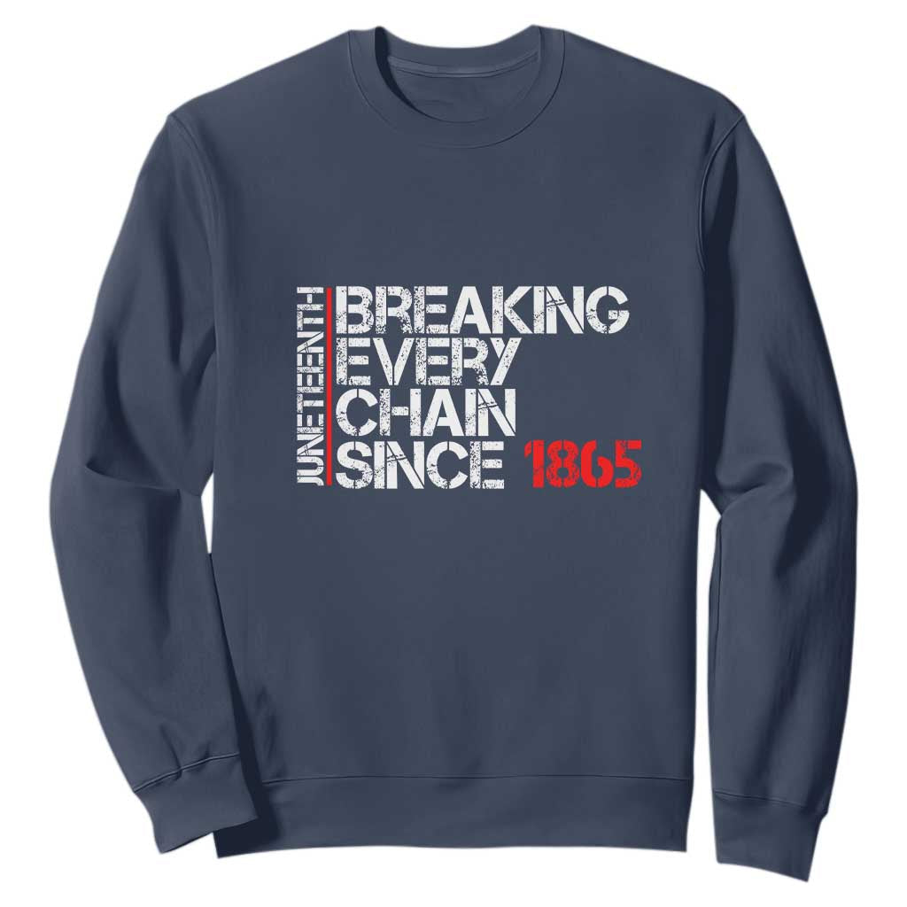 Juneteenth Breaking Every Chain Sweatshirt Since 1865 TS01