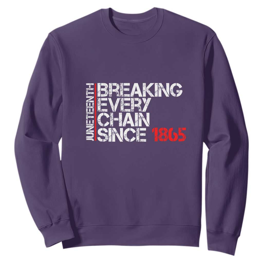 Juneteenth Breaking Every Chain Sweatshirt Since 1865 TS01