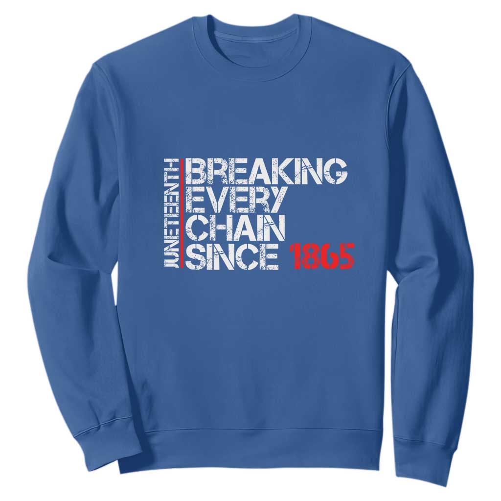 Juneteenth Breaking Every Chain Sweatshirt Since 1865 TS01