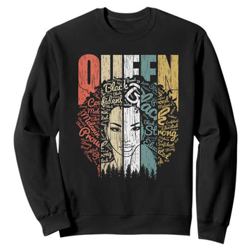Black History Education Sweatshirt For Women Educated Strong Black Queen TS01
